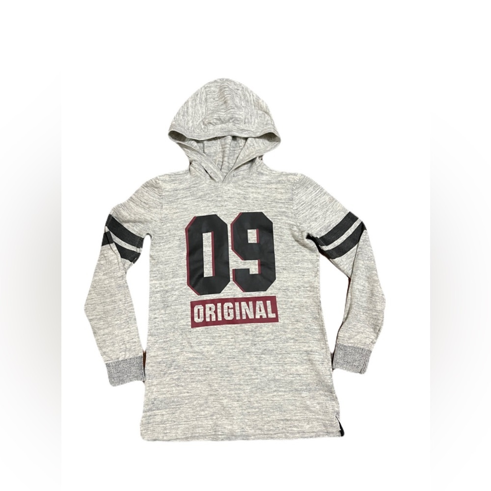 H&M kids 10-12 years lightweight knit hoodie sweater, 100% cotton, grey